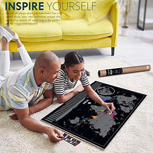 Eyaletli Scratch Map Bayraklı Kazınabilir Dünya Haritası 2020 Versiyon En Büyük Boy 70×100