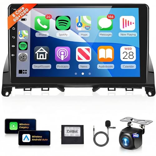 8 Core 6G+128G Car Stereo Radio for Mercedes Benz C-Class C180 C200 C230 C250 C300 C350 W204 S204 2006-2011 with IPS Touch Screen Carplay Android Auto WiFi DSP 36EQ FM/RDS GPS Backup Camera by podofo - Used condition - US$88.27