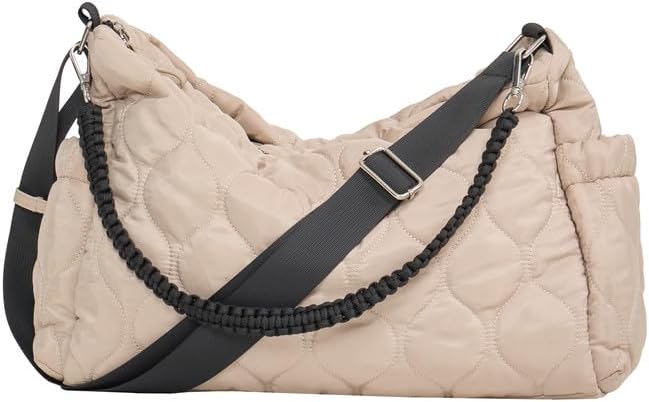 Danskin Women's Shoulder Handbag Purse Quilted Nylon