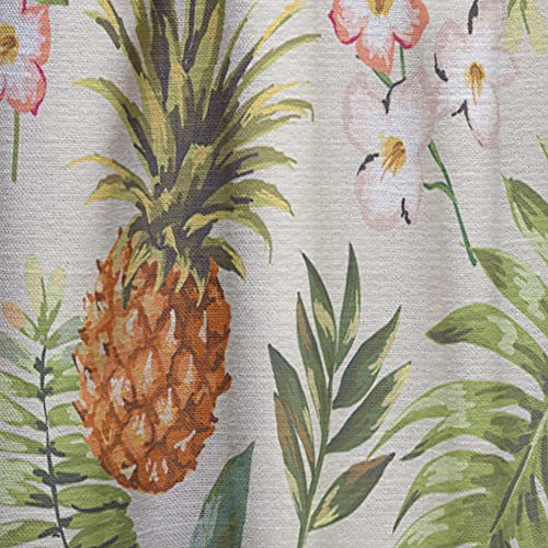 Designq Curtains 'Vintage Pineapple With Tropical Flowers' Curtains For Bedroom, Curtains For Living Room, Curtains & Drapes - Thermal Insulated - Single Panel-52X108 #TOP6