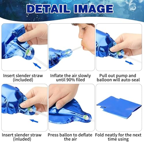Image of 13th Birthday Decorations for Boys, Blue Sliver Happy Birthday Banner, OFFICIAL TEENAGER Numbers 13 Foil Balloon and Cake Topper for 13 Birthday Boy Decorations