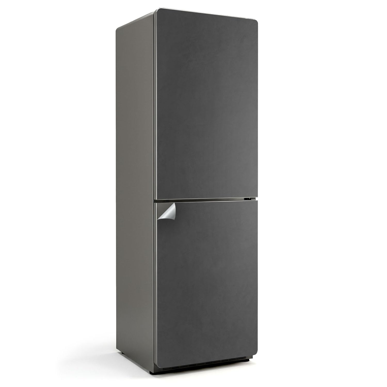Autocollants pour frigo gris-brun pour harmoniser la décoration d'une cuisine ouverte moderne
