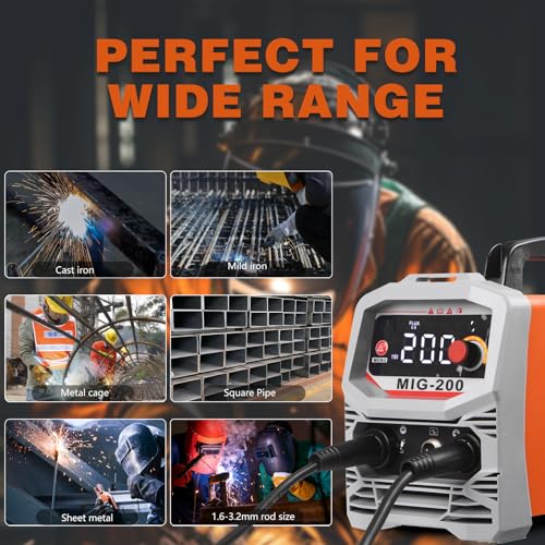 MIG200 Welding Machine 3 in 1 Flux MIG/Lift TIG/MMA Welder Machine ;Portable IGBT Handheld Welding Machine for DIY Projects and Professional Welding Tasks ;Lightweight and Easy to Use - Image 4