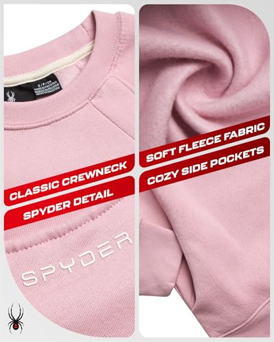 Image of Spyder Womens Sweaters - Cozy Super Soft Fleece Pullover Sweater for Women - Lightweight Long Sleeve Tops with Raglan Sleeves