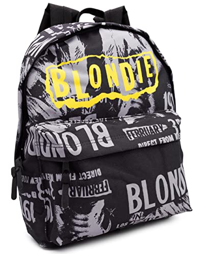 Mochila Blondie con póster de música para ir a la universidad o conciertos