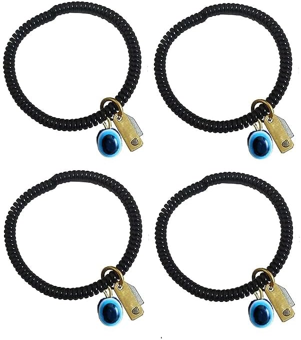 Nazar Chaku Pendants Bracelet Nazariya Bracelet for Unisex Nazar Protection strachable Good Luck Healing Bracelet Band set of 4