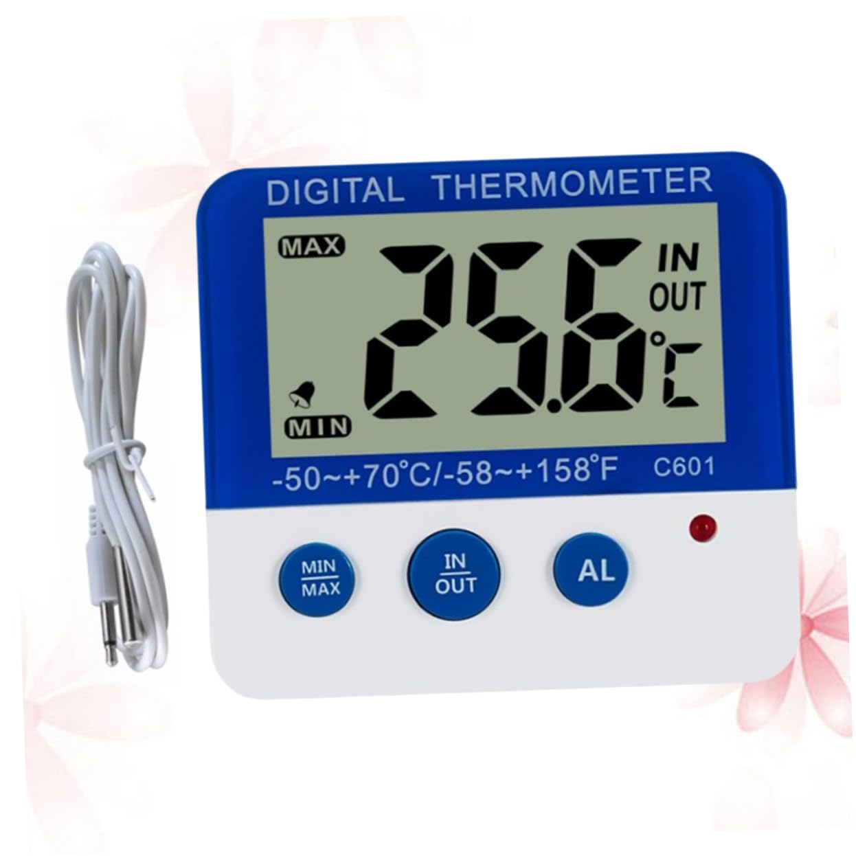 Alipis 3 Pz Termometro Ed Esterno Termometri Digitali Termometro Per Interni Allarme Di Alta e Bassa Temperatura Termometro C601 Termometro Digitale Blue