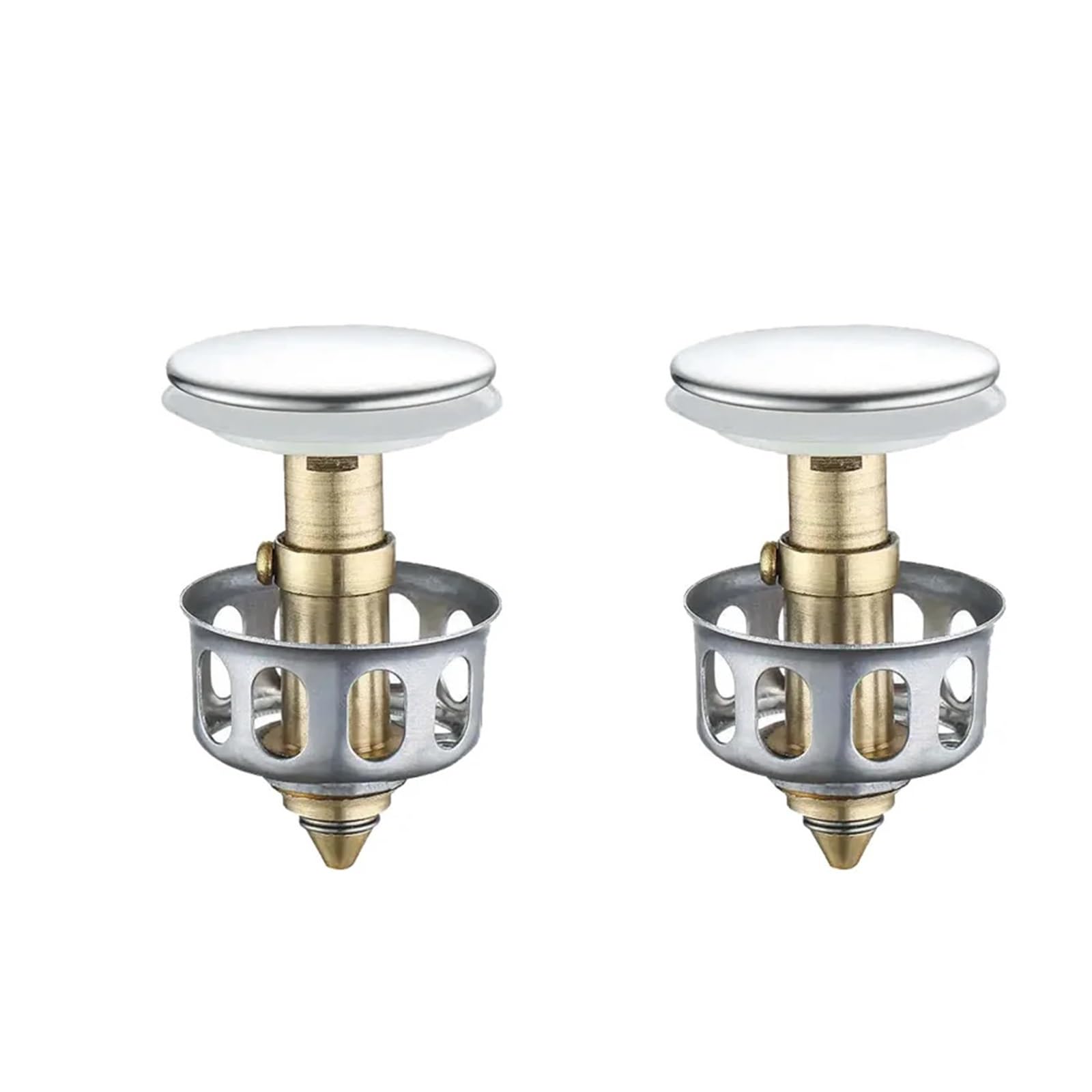 Universal Pop-Up Basin Drain Filter with Hair Catcher(2pcs)