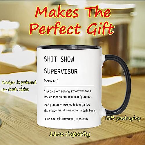 Boss Coffee Mug Shitshow Mug Shit Show Mug Shitshow Supervisor MugThank You Gift for Boss Manager, CEO, Leader from Employee Birthday Christmas Gifts Idea for Male Female Lady Bosses Coffee Mug 11 Oz - Image 3