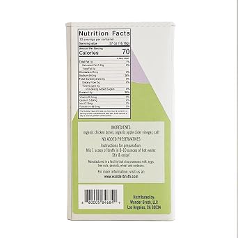 Freeze-Dried Organic Chicken Bone Broth, 12 Serving Bulk Container, 15g Protein, Paleo & Keto Friendly