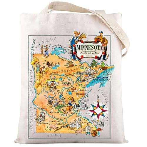 Sac fourre-tout Minnesota de voyage en toile imprimée rétro