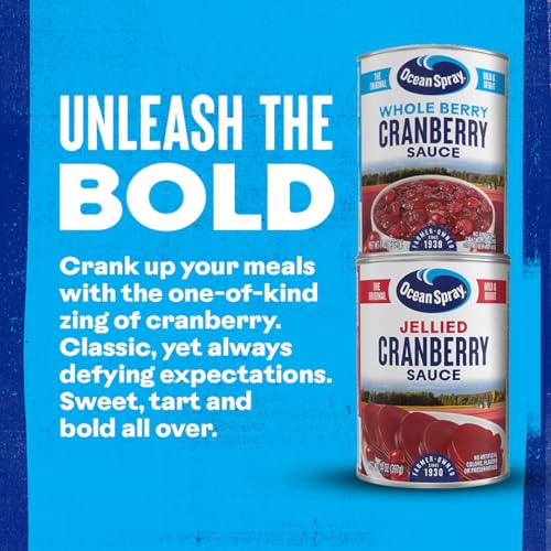 Ocean Spray Gluten Free Whole Berry Cranberry Sauce, 14 Ounce Cans (Pack of 24)