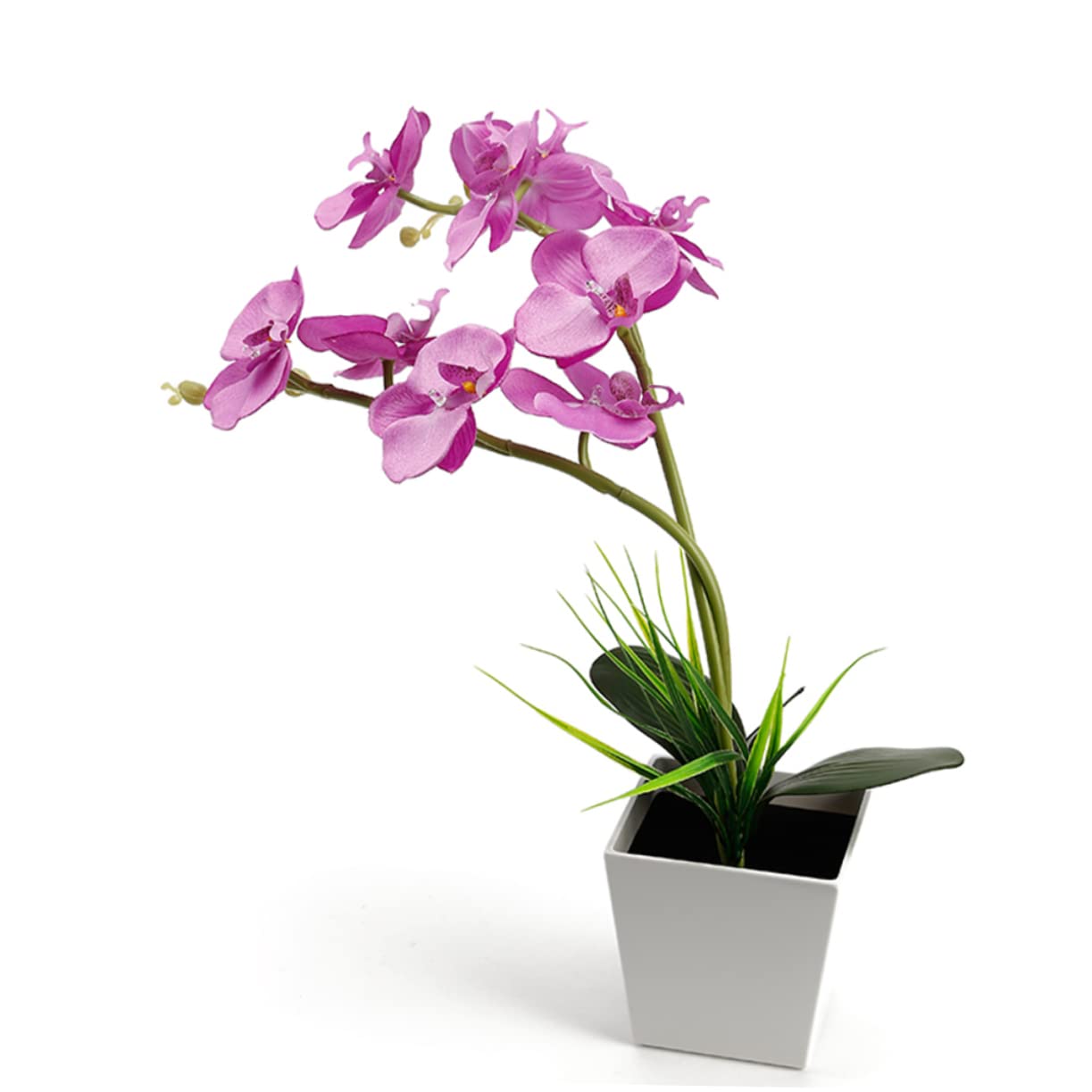Batteriebetriebene Orchideen LED Blumenlicht Violett aus Kunststoff