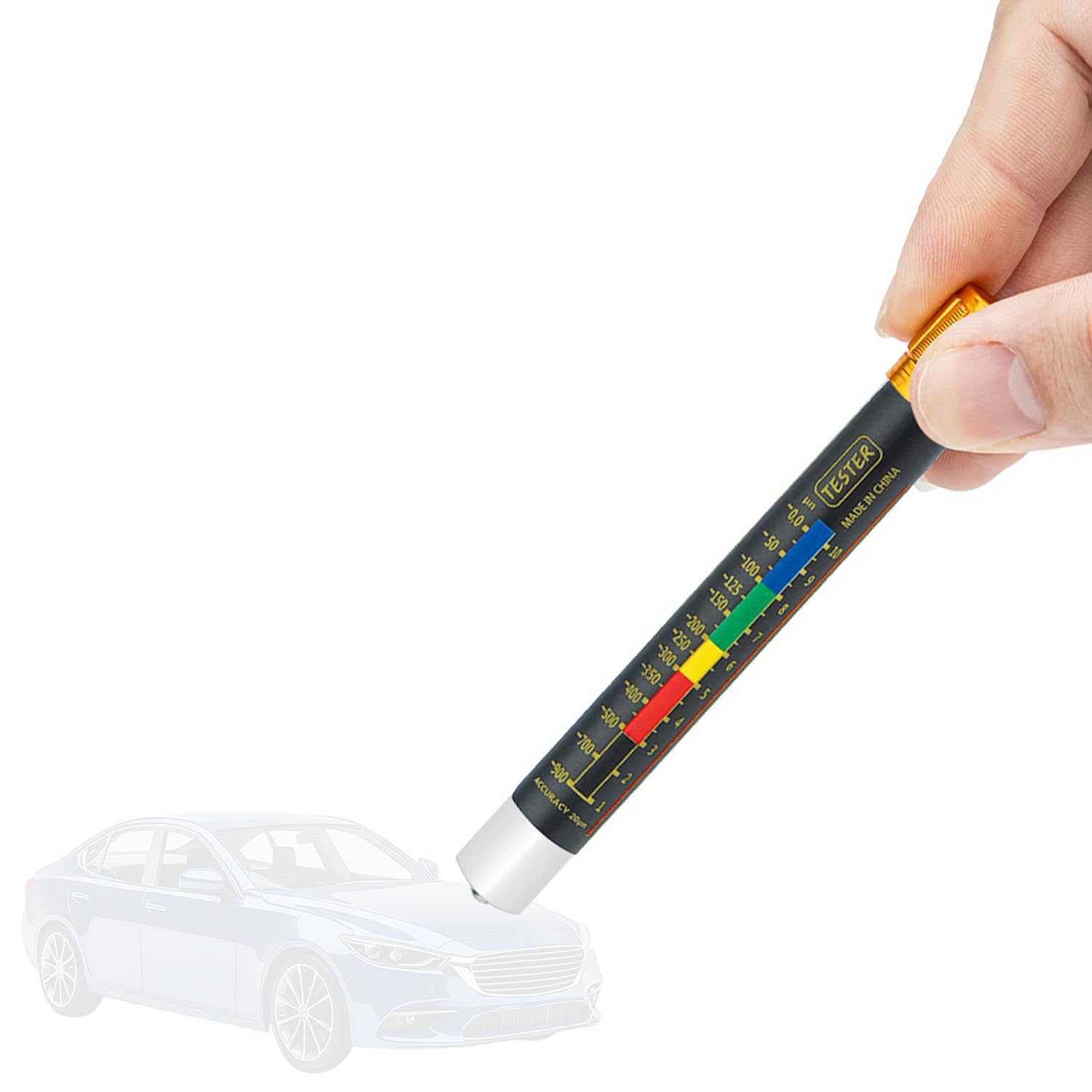 Misuratore di Vernice per Auto, Spessimetro Magnetico, Tester di Spessore Rivestimento, Rivelatore di Danni