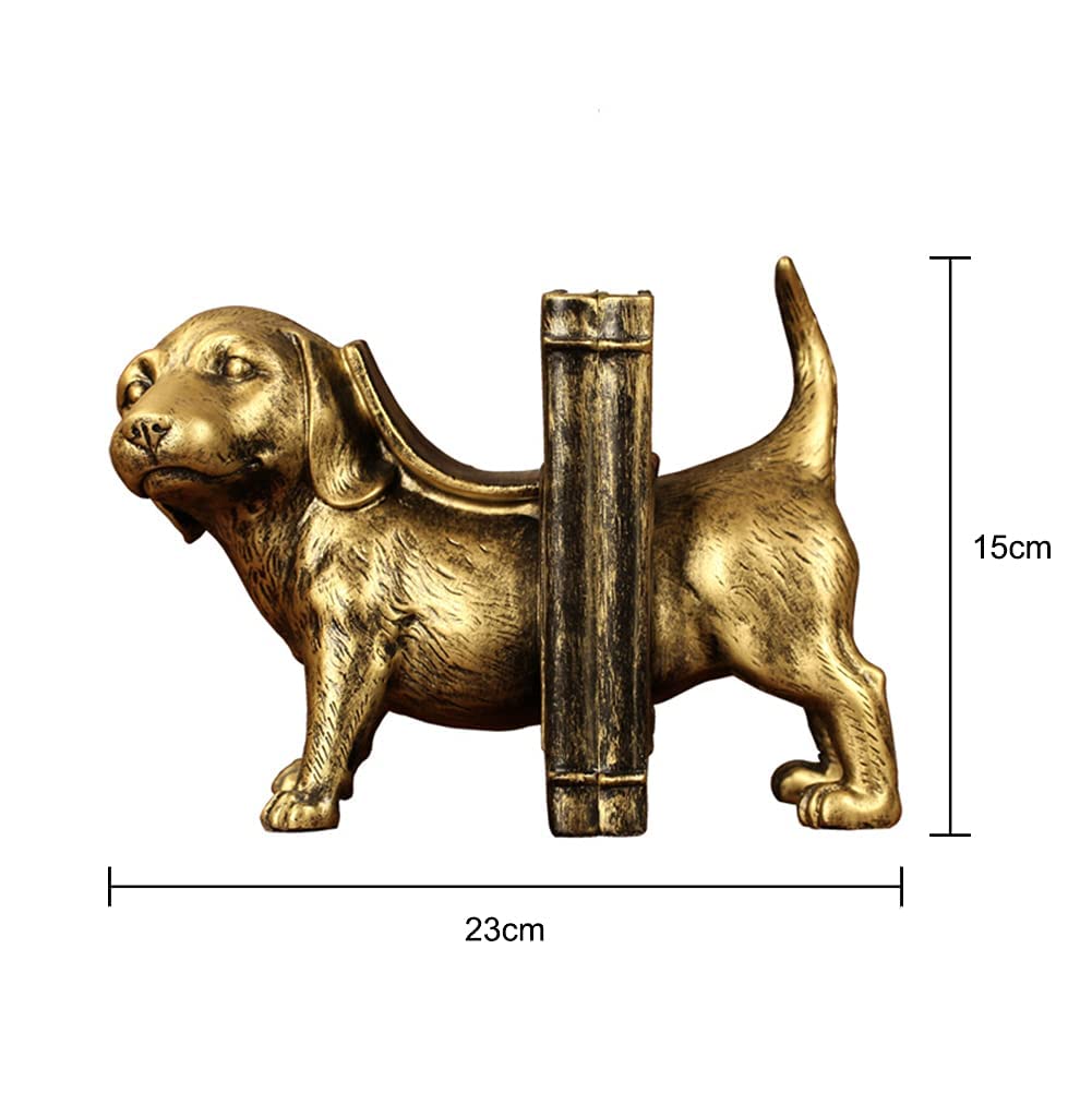Fermalibri a forma di cane bassotto, stile europeo, retrò, fermalibri per scaffali fermalibri per libri pesanti, decorazione per la casa
