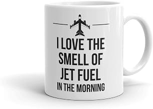 I Love the Smell of Jet Fuel in the Morning Pilot Coffee Mug Art Friend Tea Cup 11 oz
