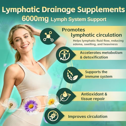 21-in-1 Liposomal Lymphatic Drainage Supplements, 100 Day Supply, 6000mg Lymph System Support for Women & Men with Echinacea, Dandelion, Burdock, Bromelain, Calendula, Turmeric & More, 300 Softgels — view 2