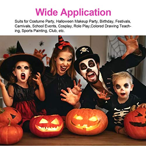 Loijon Kit de pintura de rosto e corpo de 12 cores Paleta Efeito de pérola Tintas à base de água com