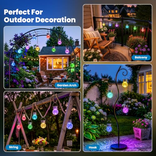 SOLPEX Solar Hanging Lanterns Solar Christmas Lights Outdoor Ornaments 12Pc - image 5