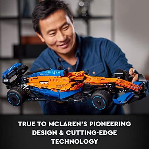 LEGO 42141 Technic McLaren Formula 1 2022 Replica Race Car Model Building Kit, F1 Motor Sport Set Gift Idea for Adults, Men, Women, Him, Her, Husband, Collectible Home Decor