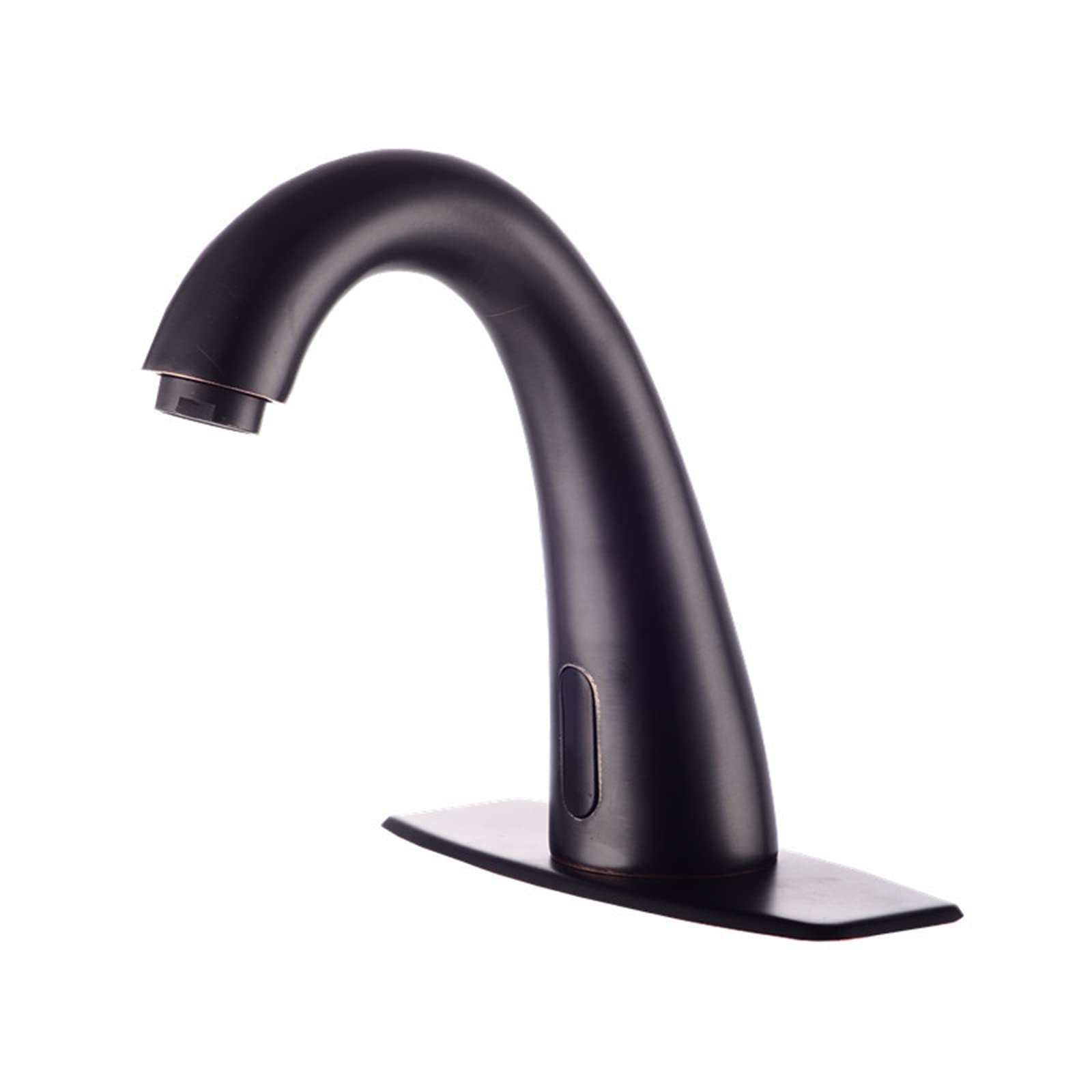 Robinet mitigeur automatique à capteur sans contact noir rétro de salle de bain