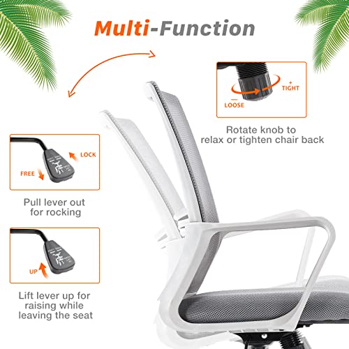 Afo HJZA839FGY Mid-Back Mesh Tall Office Drafting Stool Chairs thumb #5