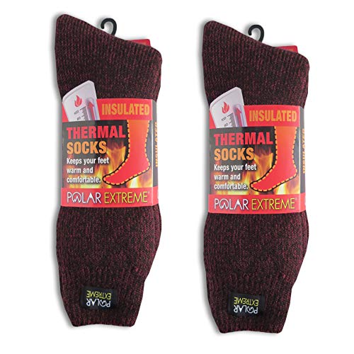 Chaussettes thermiques homme Polar Extreme rouge pour affronter l'hiver au chaud
