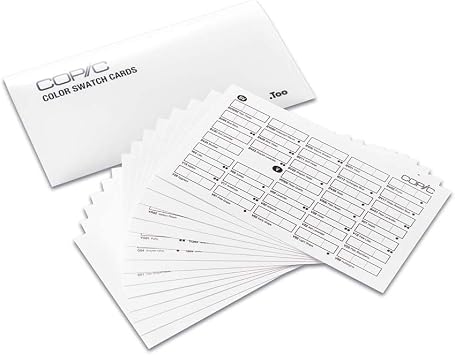 Copic Color Swatch Cards, White (11614001) 4.3x8.1 inches