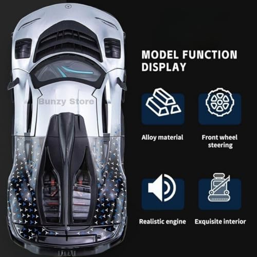 Image of Merceedes AMG ONE 1:24 Model Car with Box, Zinc Alloy Pull Back Toy car with Sound and Light for Kids Boy Girl Gift [Colors as Per Stock]