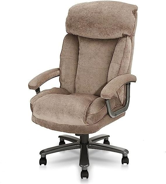 Image of CLATINA Ergonomic High-Back Fabric Executive Chair with Thick Padding Headrest Armrest and Lumbar Support 400lbs Task Office Chairs for Heavy People-BR