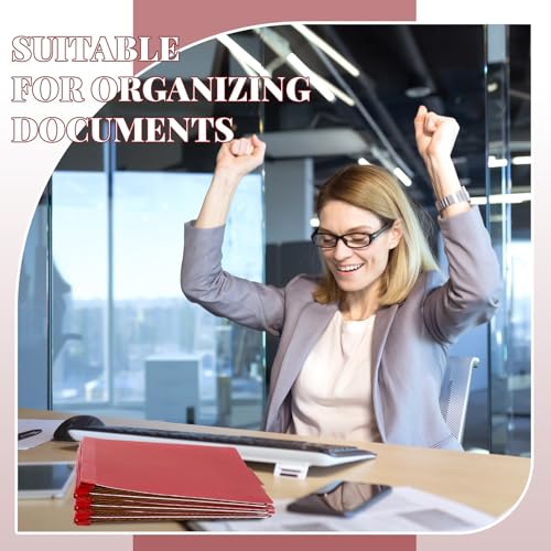 Skyygemm 60 pastas de classificação de quadro de pressão a granel 3 divisórias pasta de arquivo com