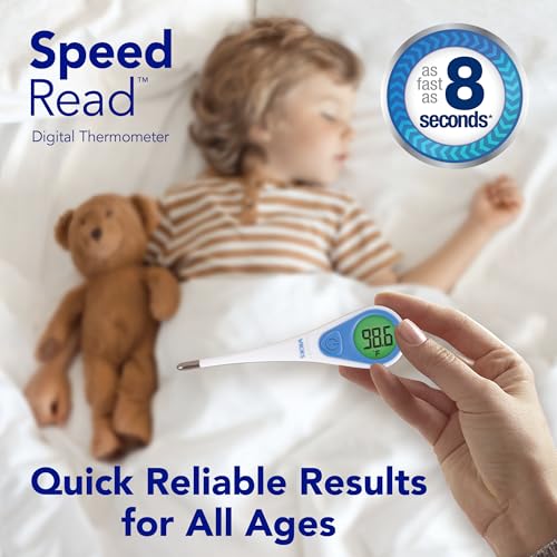 vicks speedread digital thermometer for baby kids amp adults color-coded readings oral baby rectal thermometer or under the arm water resistant
