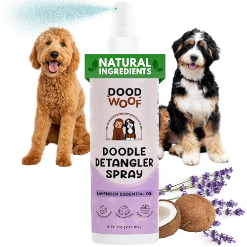 Dood Woof Dog Detangler Spray Dematting for Doodle - Natural