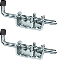 Heavy Duty Spring Loaded Gate Latch Pin Barrel Bolt 6in x 1/2in Zinc Plated Steel for Tailgates Sheds Gates - 2 Pack