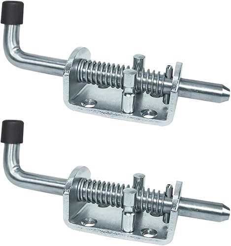 Miniatura 9 de Perno de barril de pasador de puerta con resorte de 5 pulgadas duradero de acero inoxidable 304 resistente - 2 piezas