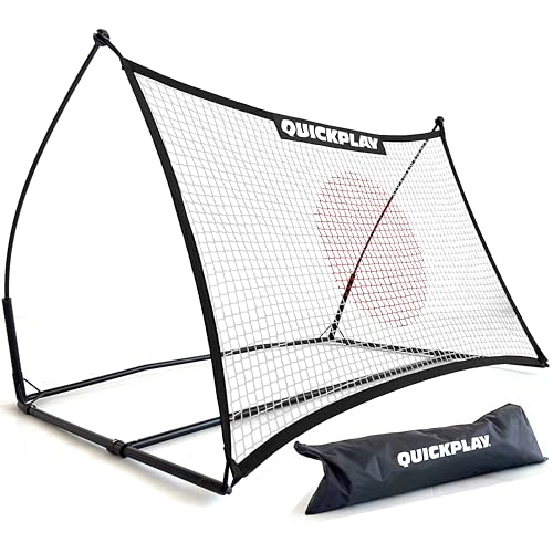 Quickplay - Red de reboteador de fútbol (1,5 x 1 m, Multideporte, con aplicación de Entrenamiento eCOACH, para Control del balón, precisión y 3 Opciones de tamaño)