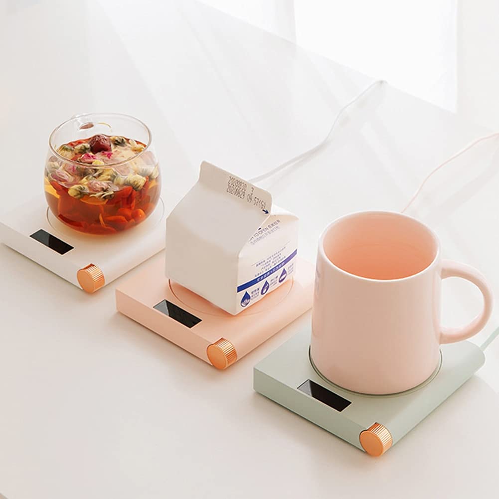Scalda caffè scaldatazze USB Piastra Boccale riscaldatore Caldo tè Le Riscaldamento Coaster termostato 5 Gear riscaldatore Piattaforma di caffè Latte tè Caldo Elettrico (Color : Green)