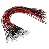 Colores claros: Flash lento colorido; Voltaje nominal: 3V - 6V; Corriente: 20mA; Tamaño de la cabeza: 5mm x 8,7mm/0,12 x 0,34 pulgadas; Longitud del cable: 20 ± 2cm/7,9 ± 0,8 pulgadas; Contenido del paquete: 24 x Diodos emisores de luz con cable