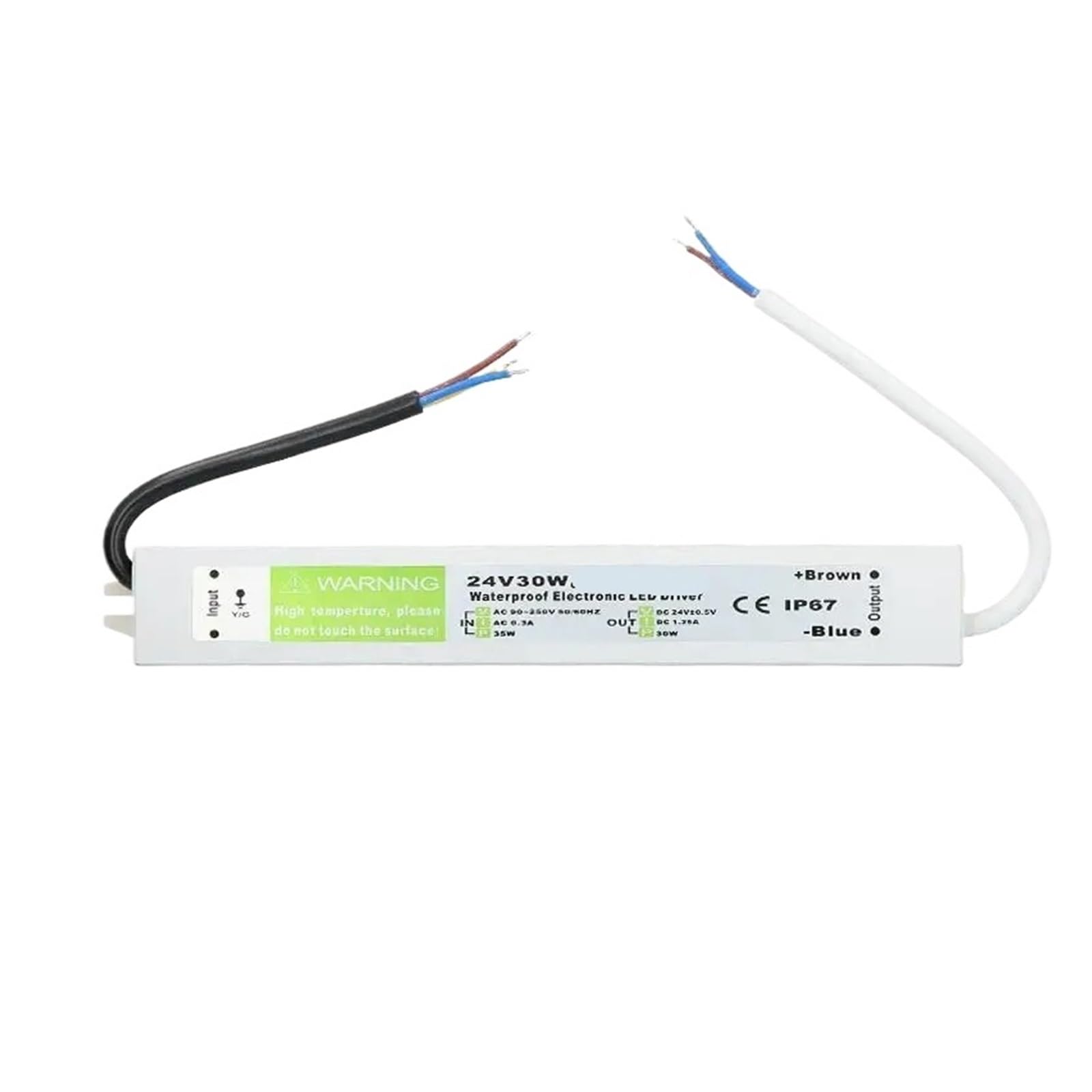 MBMYVRNKJL 90-250V AC to DC 24V 30W 1.25A Lighting Transformer LED Drive Adapter Aluminum Switching Power Supply