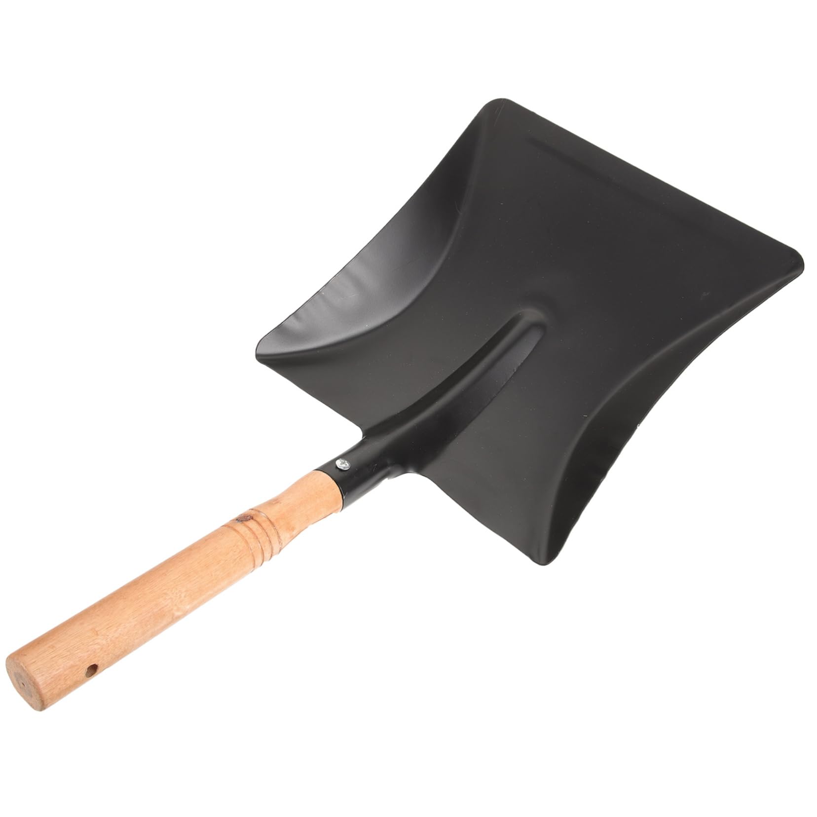 Happyyami Mini Palas De Hierro Pala para Perder Suelo Pala Profesional Pala De Suelo De Jardín Pala Pequeña Pala De Excavación Pala Cuadrada Pala Ligera con Mango De Madera Práctica | Color Negro, Uso Portátil y Cómodo, Válida para Macetas y Plantas de Ja