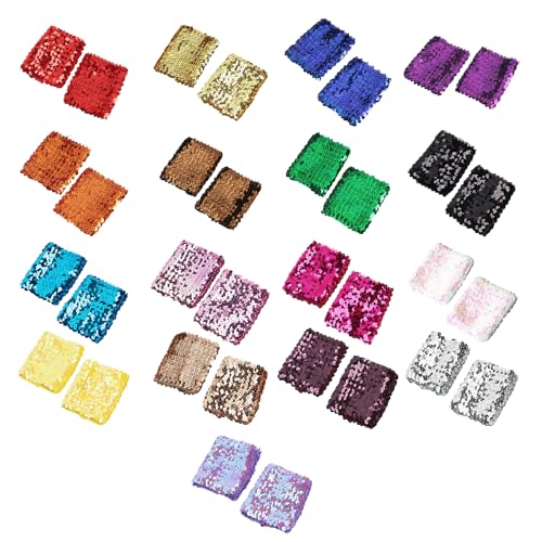 Elegant Arm Cuffs Stretchable Blingbling Sequins for Festive Attire Costume Elastic Sparkling Arm Sleeve3