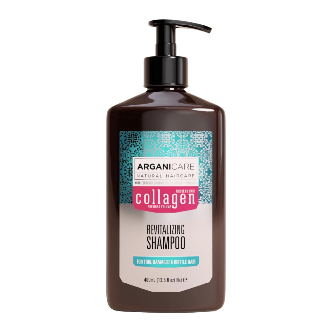 Arganicare | Collagen range | CONDITIONING SHAMPOO | Collagen | Nourishes and repairs hair in depth | Brings Amplified volume | High Hydration | Fine & Volumeless Hair | 400mL
