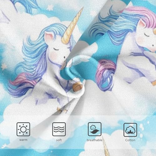 Wusikd Cute Unicorns Girls' Underwear Cotton Clouds Girls Briefs Soft Toddler Underwear 2T3