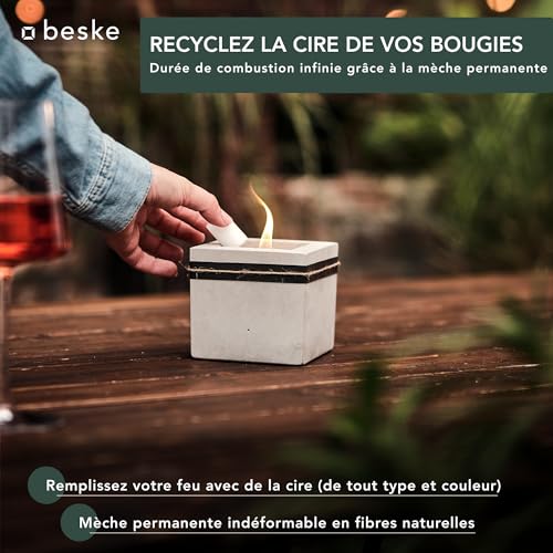 Brasero de table béton avec mèche permanente sans fin Pico - 5