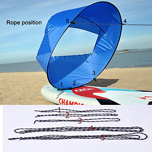 Autohelena AUNAZZ/Downwind Wind Sail Kit 42 inches Kayak Canoe Accessories, Easy Setup & Deploys Quickly, Compact & Portable Blue