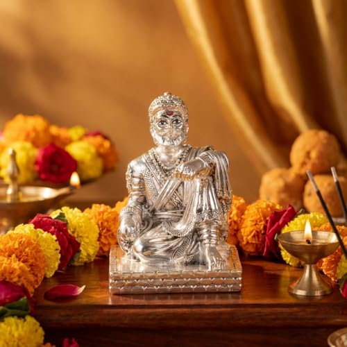 Image of Chatrapati Shivaji Maharaj Idol /Statue /Murti for Car Dashboard, Gifting & Home Decor (3.5 inches) - Pack of 1