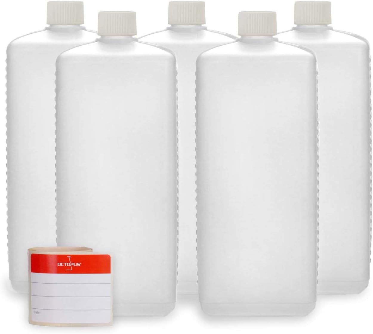 10x 100ml HDPE Flaschen Mit Gelben Deckeln - Lebensmittelecht