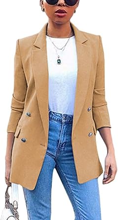Blazer Femme Pailleté Slim Fit - Manches Longues, Ouvert Devant, Pour Bureau, Soirée, Casual