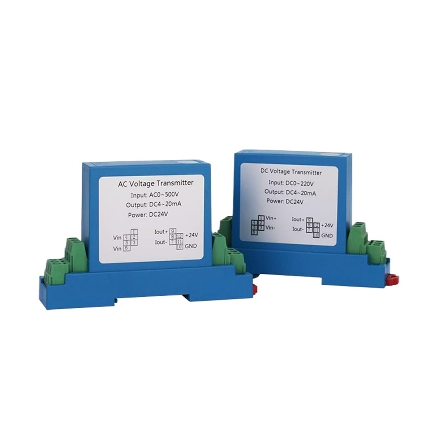 AC Voltage Transmitter AC0-200mV-1500V Voltage Detection 4-20mA 0-5V 10V RS485 Output Analog Output Sensor Transducer(Output 4-20mA,AC0-75mV)