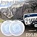 Pyle Marine Speakers - 4 Inch 2 Way Waterproof and Weather Resistant Outdoor Audio Stereo Sound System with LED Lights, 100 Watt Power and Low Profile Slim Style - 1 Pair (White)